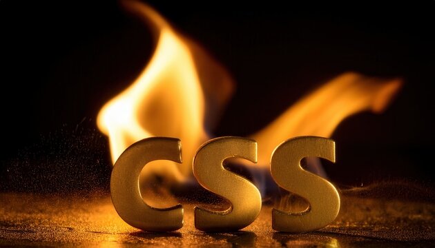Burning Letters Representing CSS in Digital Design