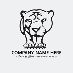 Phanter illustration black and white for logo company vector image
