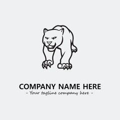 Phanter illustration black and white for logo company vector image
