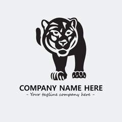 Phanter illustration black and white for logo company vector image
