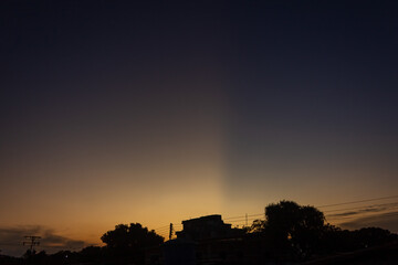 sunset over the city