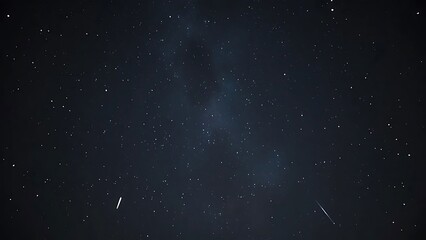 Fototapeta premium Night Sky Photography: Starry Night with Meteors