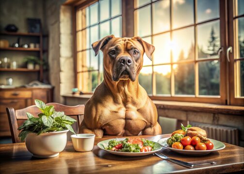 Pitweiler Dog Food Photography: Delicious Gourmet Meals for Powerful Mixed Breed