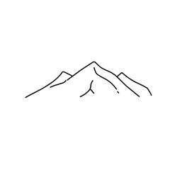handdrawn mountains illustration 