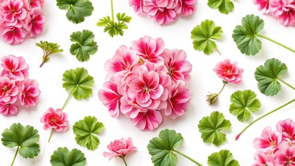 Geranium Flower Food Photography: Stunning Culinary Images with Geranium Garnish, Bloom, and Leaf Details