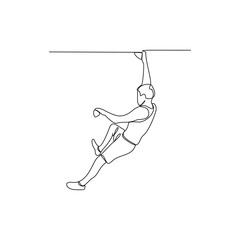 One continuous line drawing of Archery sports vector illustration. Archery sports design in simple linear continuous style vector concept. Sports themes design for your asset design educational.