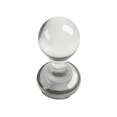 ultra realistic uhd photo of Glass pawn on transparent background