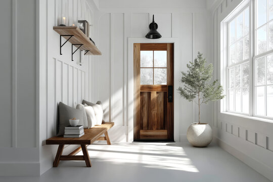 Rustic Farmhouse Entryway Design