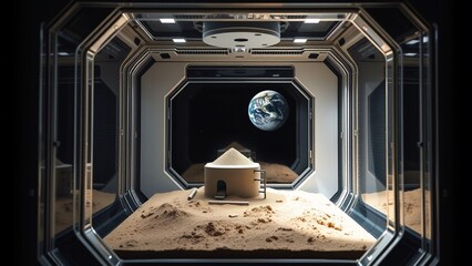 Moon Construction 3D Printer for Space Agency Partnerships or Sci-Fi Documentaries