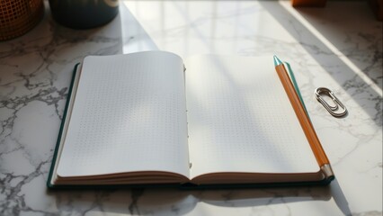 Undated Planner Mockup for Stationery Shops or Productivity App Ads