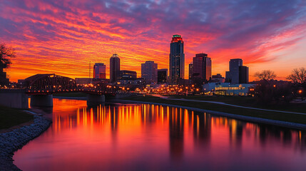 Fototapeta premium City skyline sunset