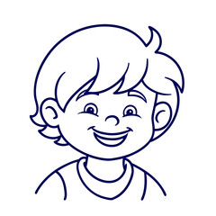 Obraz premium cute kid smile outline