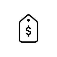 Price tag with dollar icon. Modern design perfect for symbolizing price, cost, value, sale, or discounts