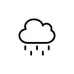 Rain cloud icon. Perfect for weather forecasts, applications, websites, and designs related to rain, weather, or climate