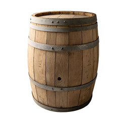 Obraz premium Wooden barrel on transparent background