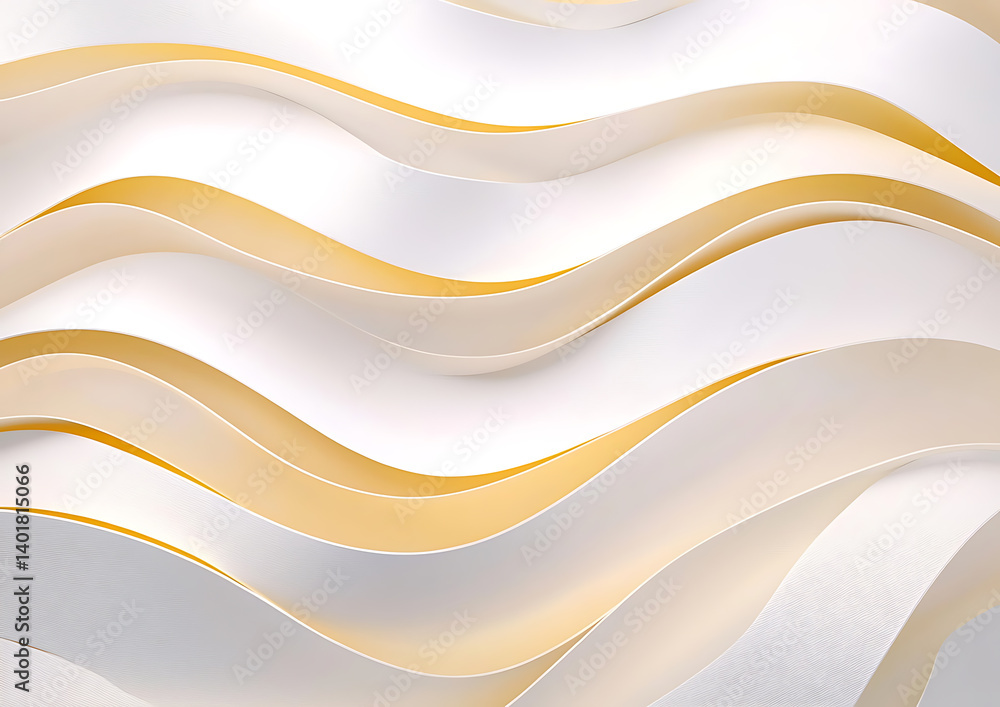 Poster abstract paper waves creative studio digital art soft tones close-up view flowing forms for artistic