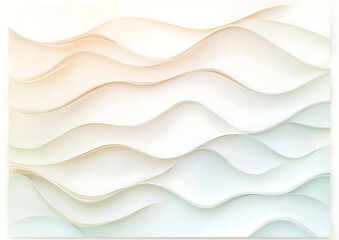 Obraz premium Abstract paper waves creative studio digital art soft tones close-up view flowing forms for artistic inspiration 