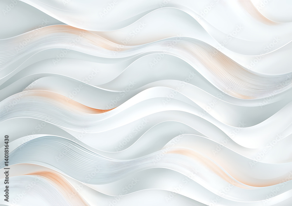 Poster abstract paper waves creative studio digital art soft tones close-up view flowing forms for artistic