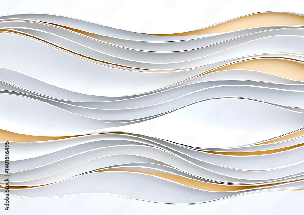 Poster abstract paper waves creative studio digital art soft tones close-up view flowing forms for artistic