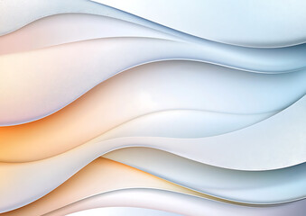 Obraz premium Abstract paper waves creative studio digital art soft tones close-up view flowing forms for artistic inspiration 