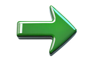 green arrow pointing right on white background.