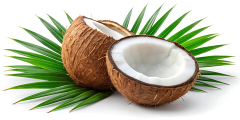 coconut on a white background