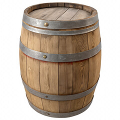 Obraz premium Wooden barrel on transparent background