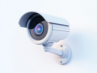 Security camera on white wall