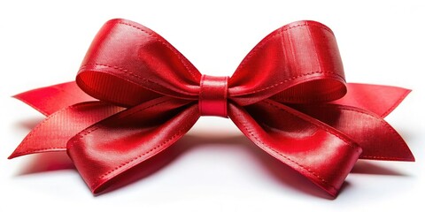 Red Ribbon Bow PNG, Holiday Gift Wrap Bow, Festive Decoration, Christmas Bow, Birthday Bow, Gift Bow, Red Bow Image, Holiday Bow,  High-Resolution Bow
