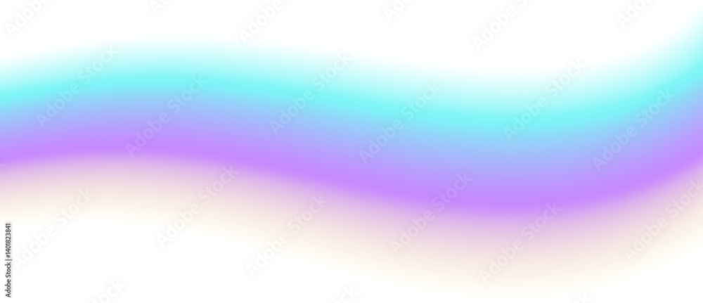 Poster colorful gradient wavy light effect with smooth neon glow and transparent background png for trendy 