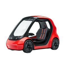 Compact Autonomous Vehicle on transparent background