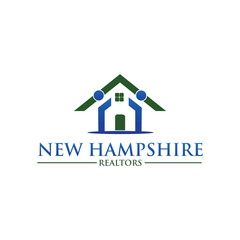 logo design house building combination illustration gradation