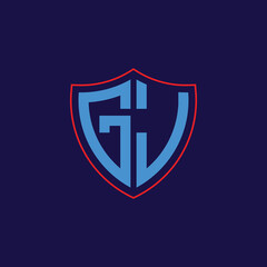 Corporate Shield Logo with Letter Combination