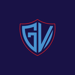 Corporate Shield Logo with Letter Combination