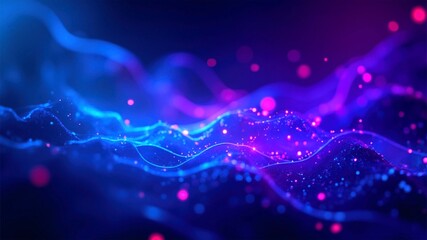 Futuristic point wave. Abstract background with a dynamic wave.Connecting background. Abstract wave. Artificial intelligence. Big data technology 3d rendering