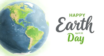 Celebrating Earth Day with a Globe Illustration on April 22