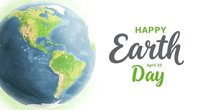 Celebrating Earth Day with a Globe Illustration on April 22