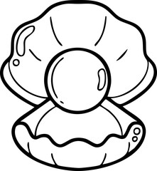 Aquatic animals, Sea animals, Summer, Illustration, Vector, Coloring book