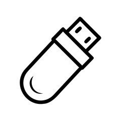 USB Flash Drive with Rounded Body Icon Design