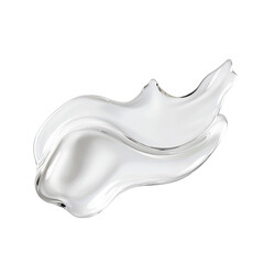 A close-up studio shot of a swirl of clear gel, ideal for cosmetic product advertisement 