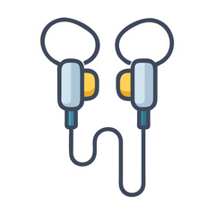 Wired Earbuds with In-Ear Design Icon Design