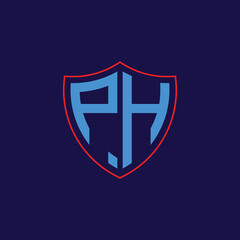 Corporate Shield Logo with Letter Combination