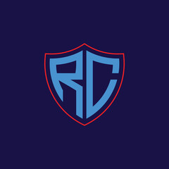 Corporate Shield Logo with Letter Combination