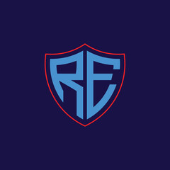 Corporate Shield Logo with Letter Combination