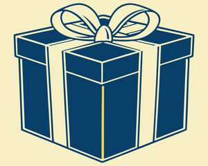 Obraz premium Elegant Black Gift Box with Gold Ribbon and Bow