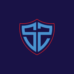 Corporate Shield Logo with Letter Combination