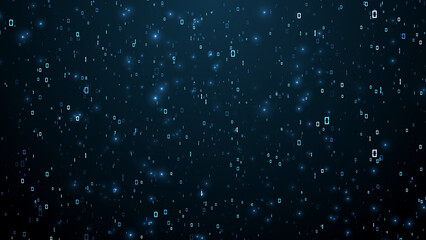 Matrix of Binary Digits Technology Background Loop