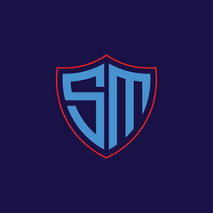 Corporate Shield Logo with Letter Combination