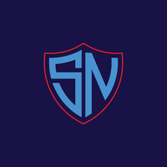 Corporate Shield Logo with Letter Combination