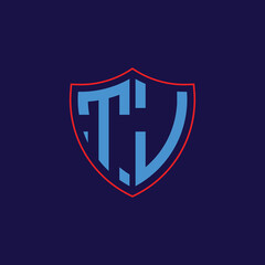 Corporate Shield Logo with Letter Combination